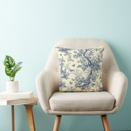 Toile de jouy vintage mor day blommigt kudde