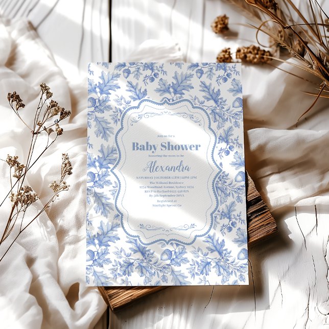 Toile De Jouy Woodland Baby Shower Inbjudningar (Skapare uppladdad)