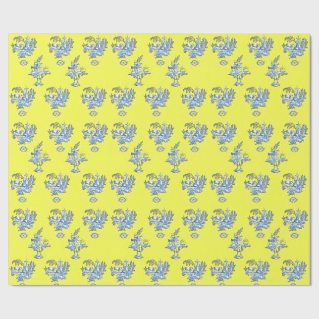 Toile de Jouy Wrapping papper Presentpapper (Platt)