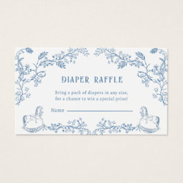 Toile Diaper Raffle Baby Shower Enclosure card Visitkort