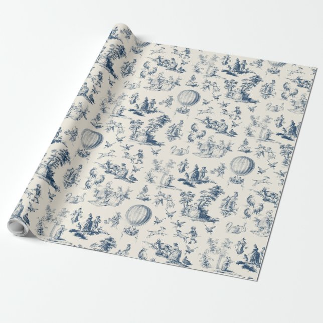 Toile du Jouy wrapping paper Presentpapper (Utrullad)