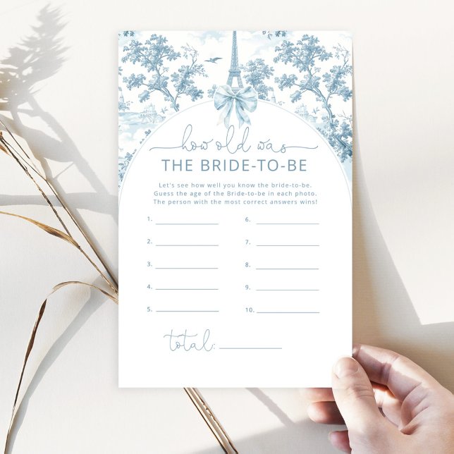 Toile Eiffel torn Hur gammal var bridspelet? (Skapare uppladdad)