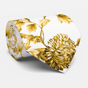 Toile för botaniska Blommigtar i guld & White Mod Slips
