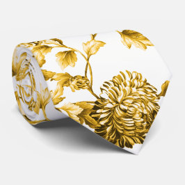Toile för botaniska Blommigtar i guld & White Mode Slips