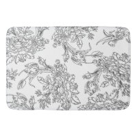 Toile för elegant Black and White Blommigt
