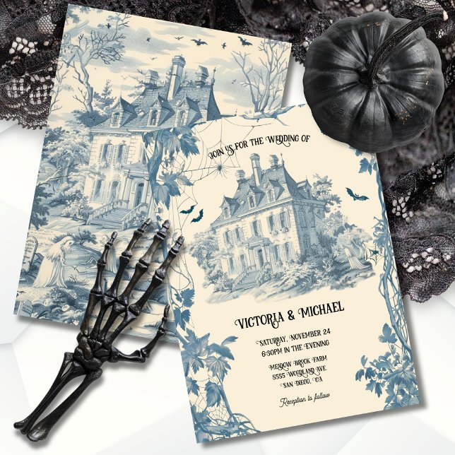 Toile Ghoody Halloween chateau bröllopsinbjudan Inbjudningar (Skapare uppladdad)