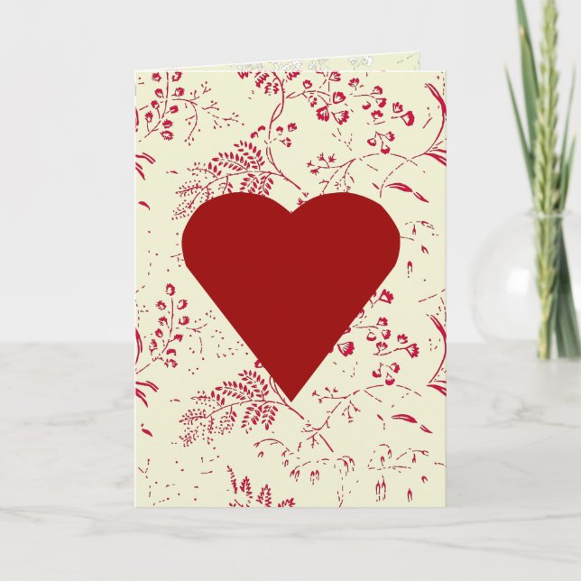 Toile Heart Valentine Helgkort (Framsida)