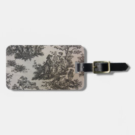 Toile i svart & vit bagagebricka