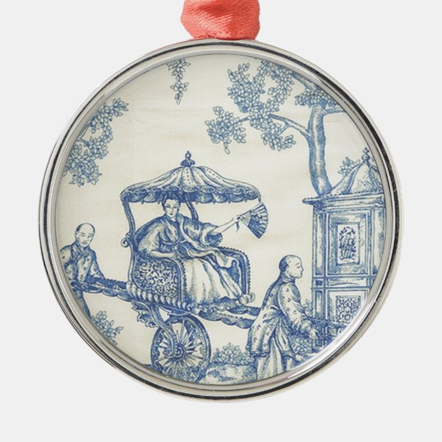 Toile in Blue & White Julgransprydnad Metall (Framsidan)
