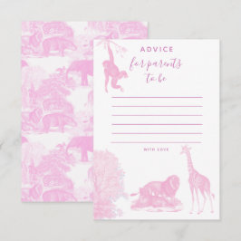 Toile Jungle Animal Safari Baby Shower Adapter Tack Kort