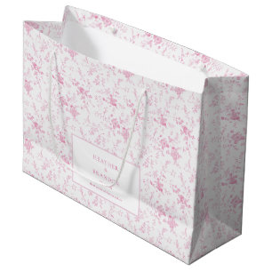 Toile Klassisk Vintage Blommig Rosa Bröllop