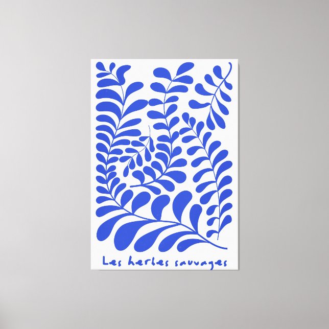 Toile Les herbes sauvages, style Matisse Canvastryck (Framsida)