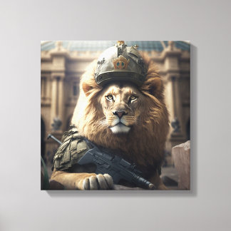 Toile Lion armé Canvastryck