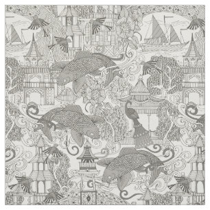 toile mono för chinoiserie tyg