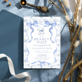 Toile Nalle Baby Shower Inbjudningar