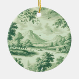 Toile Nostalgisk Charm Scenisk Julgransprydnad Keramik