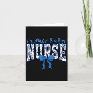 Toile Nurse Bow Blue Coquette Mor Baby Nurse Cr Kort