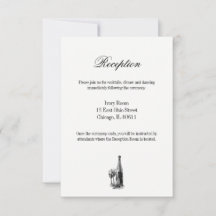 Toile- och Calligraphy-bröllopskort