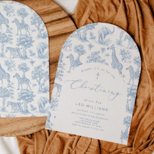 Toile Pojke Dopning Safari Chinoiserie Inbjudningar