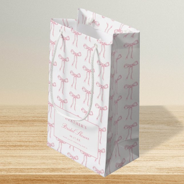 Toile Rosa Båge Knutar Knuten Blå Bröllopsdusch  (Skapare uppladdad)