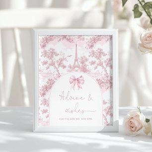 Toile rosa Paris råd och önskningar för Nygifta Poster