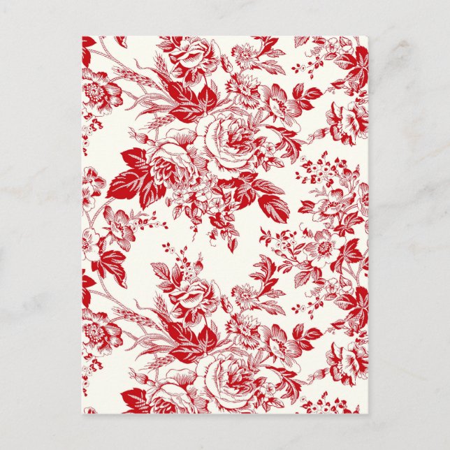 Toile Roses Vykort (Framsida)