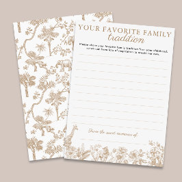 Toile Safari Baby Shower Family Traditions Card Inbjudningar