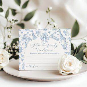Toile Safari Favorite Family Traditions-kort