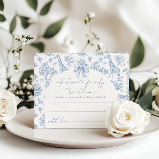 Toile Safari Favorite Family Traditions-kort (Skapare uppladdad)