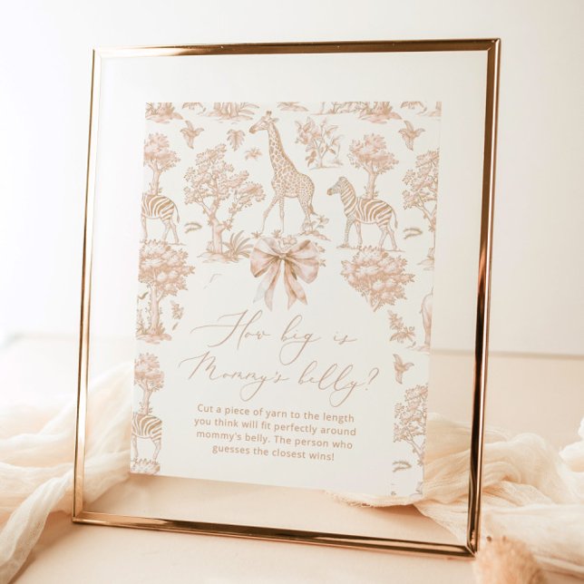 Toile Safari hur stort är mamma Bebelly-spelet Poster (Skapare uppladdad)