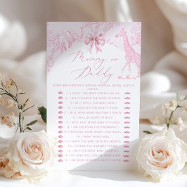 Toile Safari Mamma eller babyduschspel