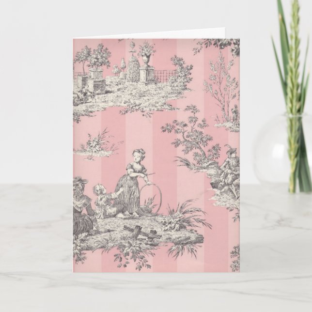 Toile Scene med Rosa Rand Kort (Framsida)