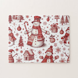 Toile Snömannen Jul Julkalender Pussel