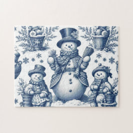 Toile Snömannen Vinterscen Pussel
