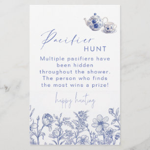 Toile Tea Time Baby Shower Nappar Hunt