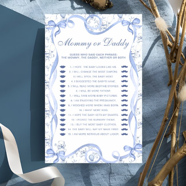 Toile Teddy Bear Mamma eller Pappa Bebis Shower Le (Skapare uppladdad)