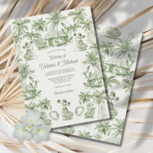 Toile Tropical Hawaiian Bröllop
