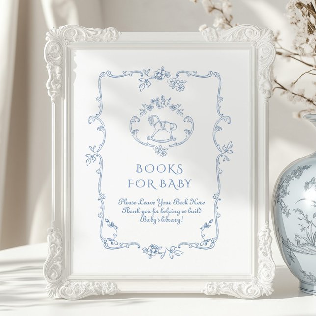 Toile Vintage Chinoiserie Böcker för bebis Poster (Skapare uppladdad)