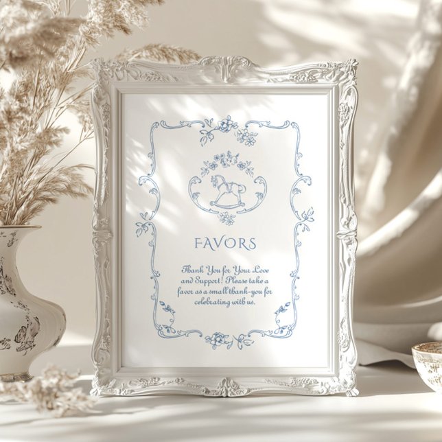 Toile Vintage Chinoiserie Favors babydusch Poster (Skapare uppladdad)