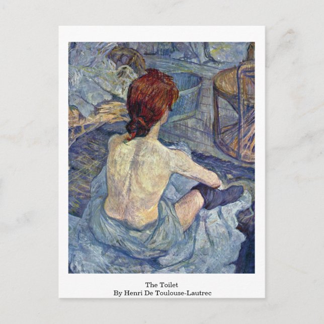 Toilet, av Henri De Toulouse-Lautrec Vykort (Framsida)