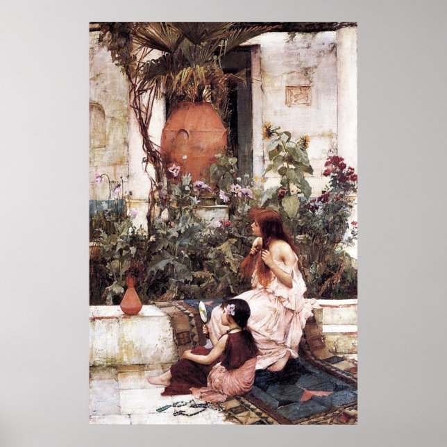 Toilet, av John William Waterhouse - 1889 Poster (Framsidan)