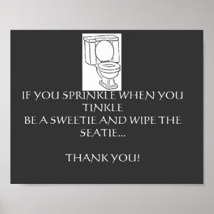TOILET BATHROOM REGLER POSTER