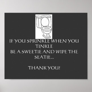 TOILET BATHROOM REGLER POSTER