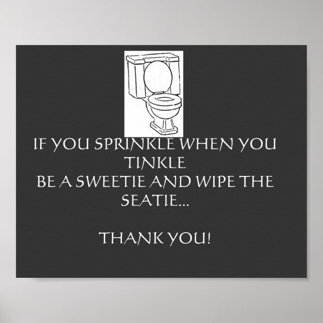 TOILET BATHROOM REGLER POSTER (Framsidan)