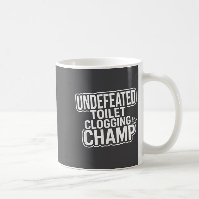 Toilet Champion Clogging Undefeated Kaffemugg (Höger)