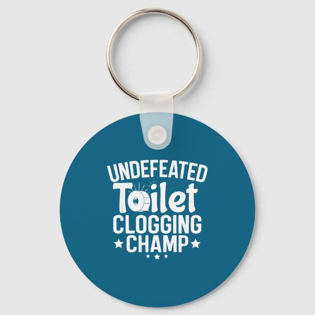 Toilet Champion Undefeated Clogging Nyckelring (Framsida)