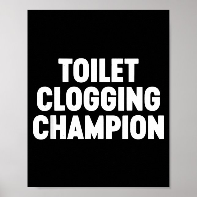 Toilet Clogging Chamon Funny Award Dad Jokes  Poster (Framsidan)