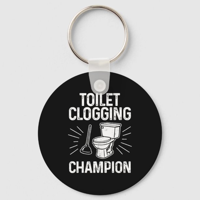 Toilet Clogging Chamon Funny Graphic Toilet Cloggi Nyckelring (Framsida)