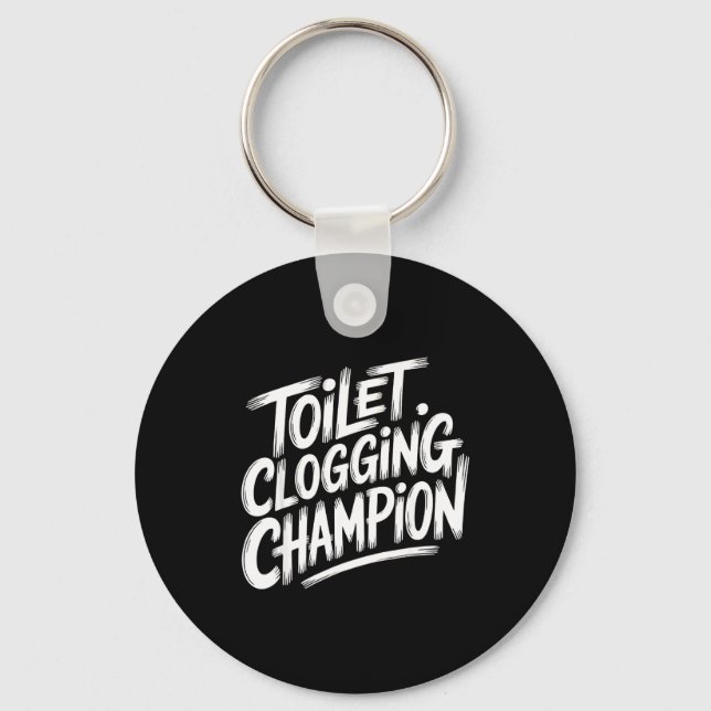 Toilet Clogging Chamon Graphic Toilet Clogging Cha Nyckelring (Framsida)