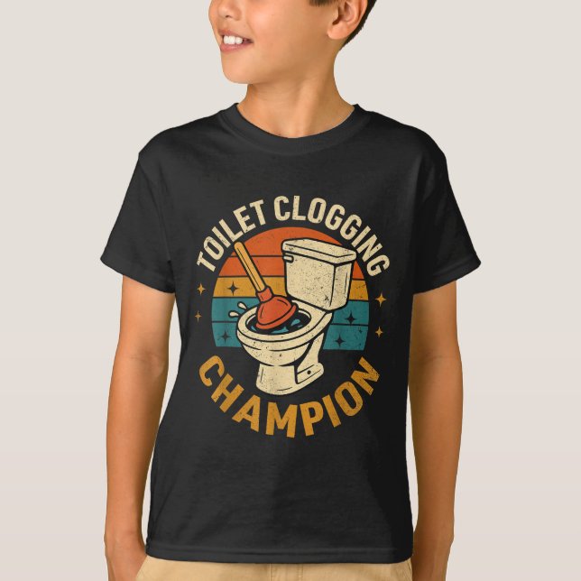 Toilet Clogging Chamon Tee Funny Meme  (Framsida)